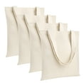 thumbnail image 1 of Muka 4 Pack Heavy Duty Canvas Tote Bag 12oz Cotton Tote Bags 15 x 16 Inch-Natural-100% Cotton, 1 of 7