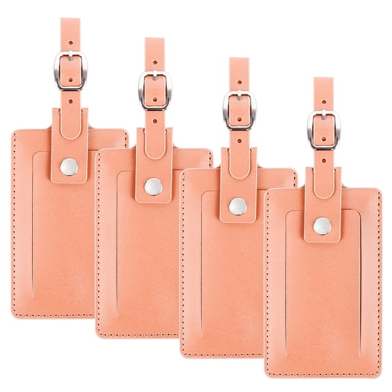 Muka 4 Pack Leather Luggage Tags for Suitcases Travel Tags, Privacy Protection Bag Tags Travel Essentials