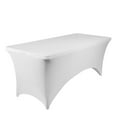 thumbnail image 1 of Muka 4FT Stretched fitted Table Cloth, Spandax Tablecloth for Rectangular Table, Table Cover for Wedding Party Event Use, 1 of 4