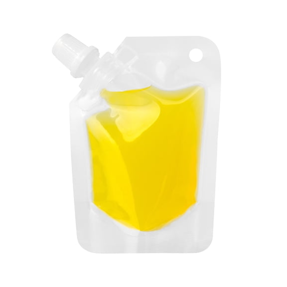 Muka 50 PCS 1.75 OZ Clear Spout Pouches Plastic Liquid Pouch for Juice, Wine, Beverage Packaging, 4.7Mil, 8.2MM Spout