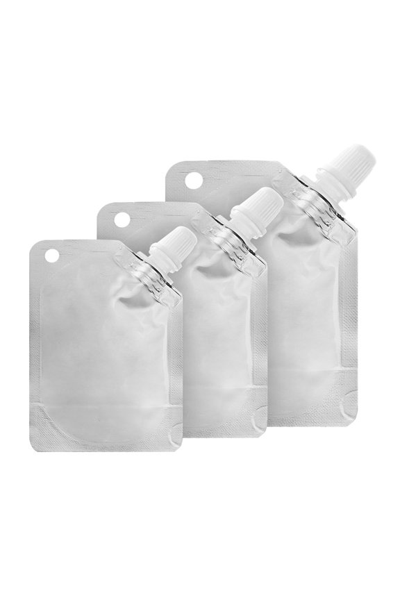50 PCS 1.75 OZ Foil Stand Up Pouch Bags, Drink Pouches for Jam Fruit Juice Milk Packaging, 8.2MM Spout