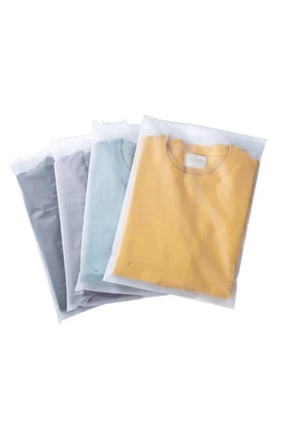 50 PCS Frosted Slider Zip Bags, Slider Clothes Storage bags, Reusable Package Bag, 10" x 12"