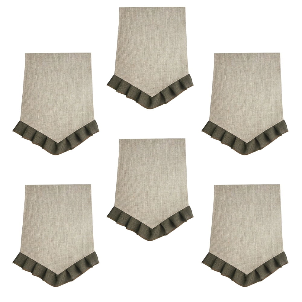 Muka 6 Pcs Blank Garden Flags with Ruffle, Burlap Lawn Yard Banners, 12 ...