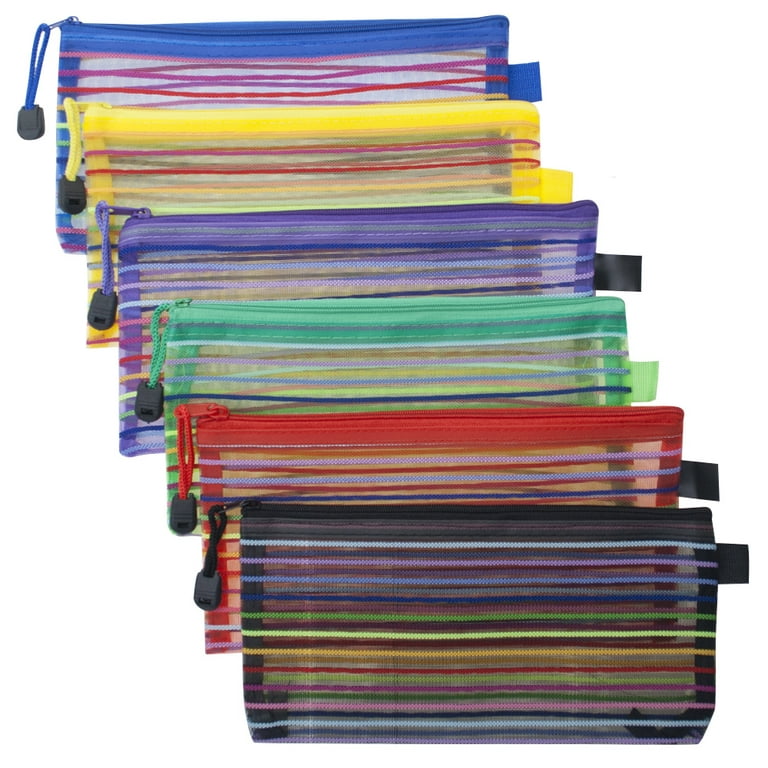JPSOR 16pcs 8 Size Mesh Zipper Pouch for Organization, Waterproof Zipper  Pouches Colored PVC Travel Zipper Bags Clear Multipurpose Document Bags for  School Office Home Cosmetics Storage Toys Puzzle 
