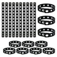 thumbnail image 1 of Muka 60 PCS Adjustable Silicone Wristbands with Holes Cute Bracelets for Boys Girls Swimming Identify (Black), 1 of 6