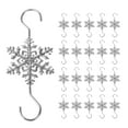 thumbnail image 1 of Muka 60Pcs Christmas Ornaments Hooks, Silver Snowflake Hanger for Christmas Halloween Decoration, 1 of 6