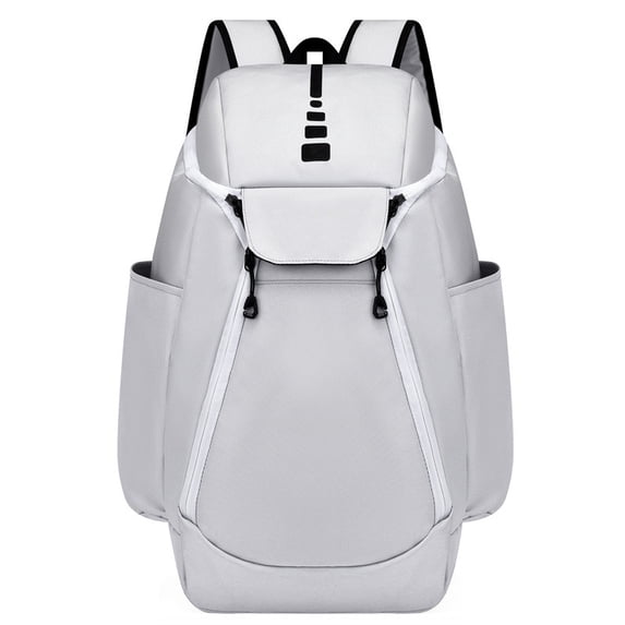 Muka Basketball Backpack, Large Capacity Sports Training Backpack Equipment Bag for Team Club & Bulk Supply-Light Grey