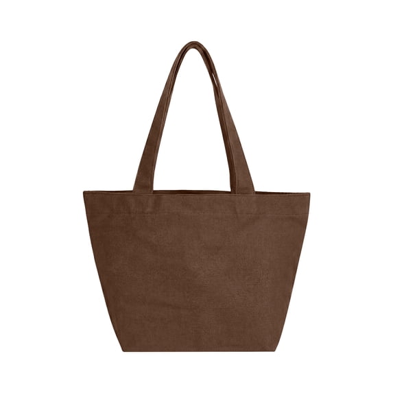 Muka Colored Mini Canvas Tote Bag, Handheld Grocery Shopping Bag-Coffee