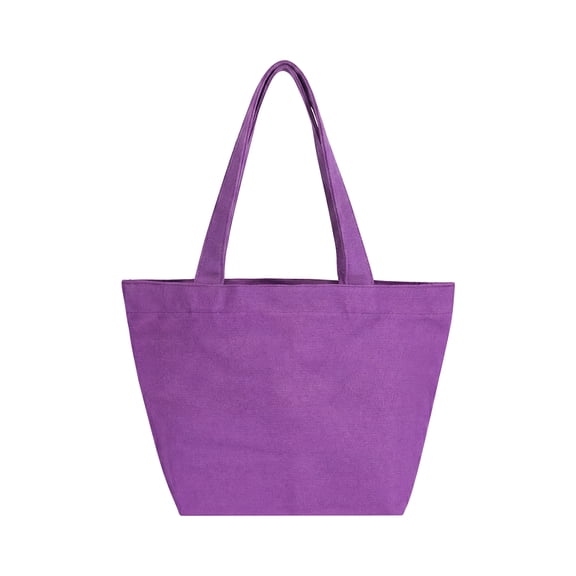 Muka Colored Mini Canvas Tote Bag, Handheld Grocery Shopping Bag-Purple