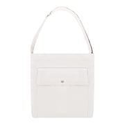 Muka Canvas Shoulder Crossbody Bag with Roomy Pocket, White Hobo Handbag