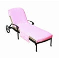 thumbnail image 1 of Muka Cotton Beach Pool Lounge Chair Cover Terry Bath Towel with Side Pockets, 29" x 85"-Pink, 1 of 7