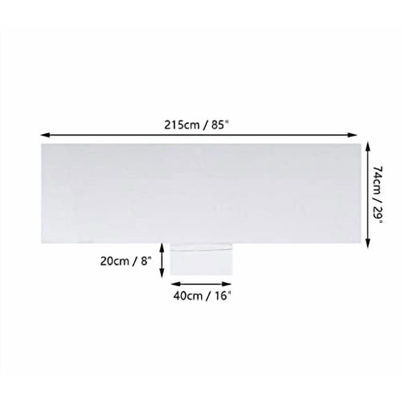 Muka Cotton Beach Pool Lounge Chair Cover Terry Bath Towel with Side Pockets, 29" x 85"-White