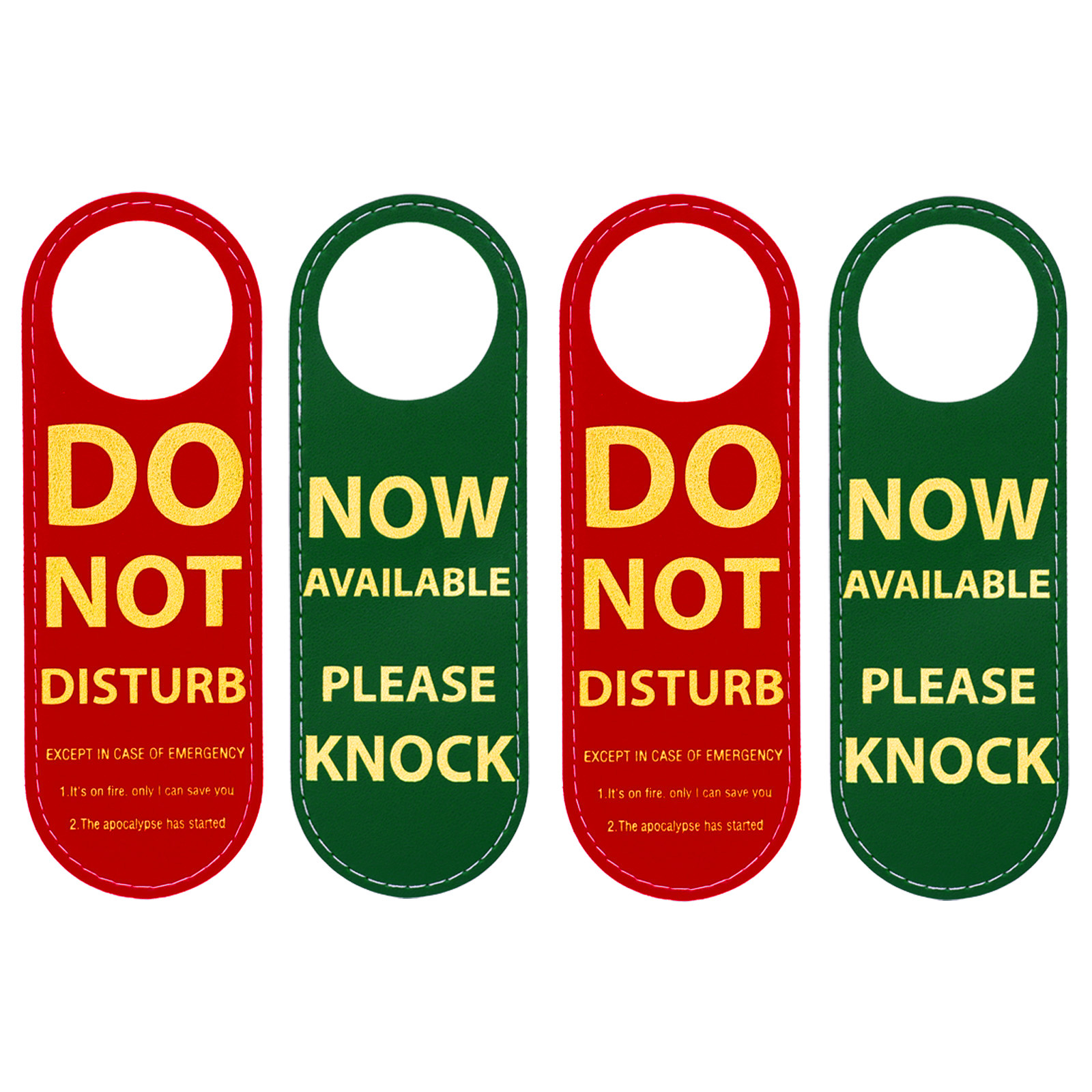 Muka 4Pcs Do Not Disturb Pu Door Hanger Sign Now Available Please Knock ...