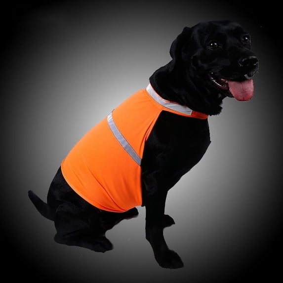 Muka Pet Reflective Safety Vest High Visibility Dog Jacket, Multi-Size-Orange-S