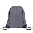 thumbnail image 1 of Muka Polyester Drawstring Backpack Bags Sports Cinch Sack Gym String Bags with PU Reinforced Corners-Grey, 1 of 6
