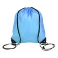 thumbnail image 1 of Muka Polyester Drawstring Backpack Bags Sports Cinch Sack Gym String Bags with PU Reinforced Corners-Sky Blue, 1 of 6