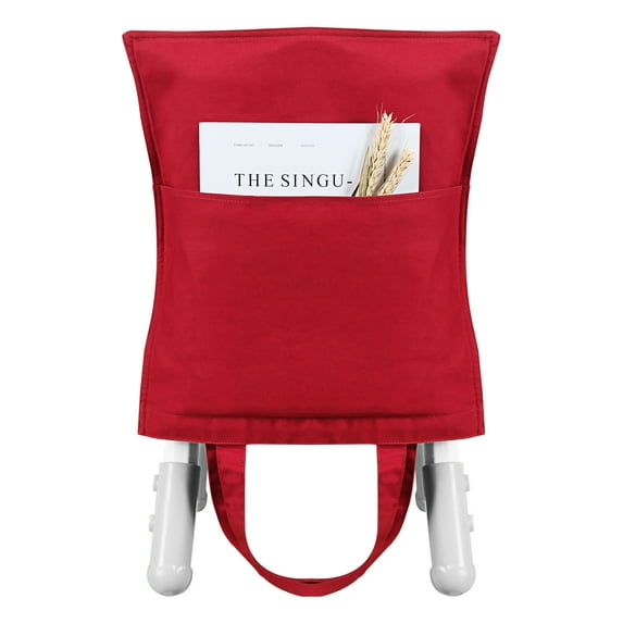 Muka Portable Chair Pocket for Classroom, Multi Function Chair Back Covers-Burgundy