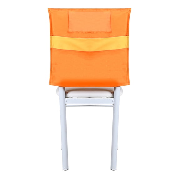 Muka School Chair Back Covers, Chair Back Storage Double Pockets, Classroom Seat Sack-Orange