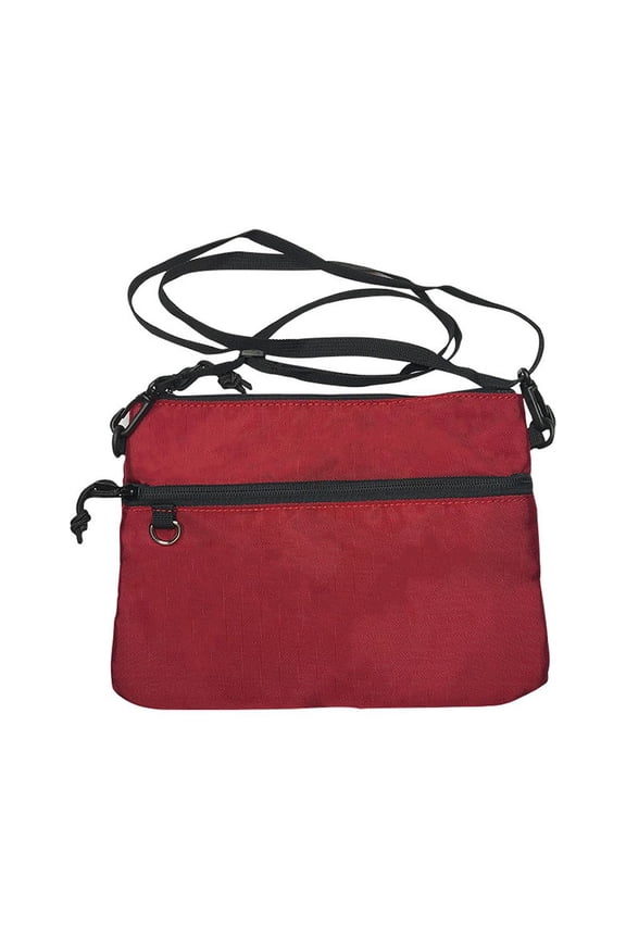 Small Crossbody Bag, Mini Messenger Bag for Men, Waterproof Neck Pouch-Red