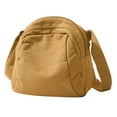 thumbnail image 1 of Muka Small Washed Canvas Crossbody Bag, Mini Hobo Bag, Gender-Neutral Retro Adjustable Shoulder Bag-Brown, 1 of 8