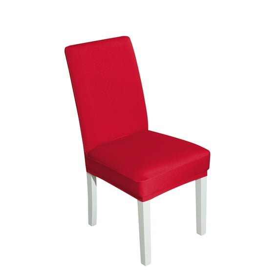 Muka Solid Color Chair Cover for Dining Room, Spandex Slipcovers, Stretch Elastic Chair Covers for Kitchen-Red-1 Pc