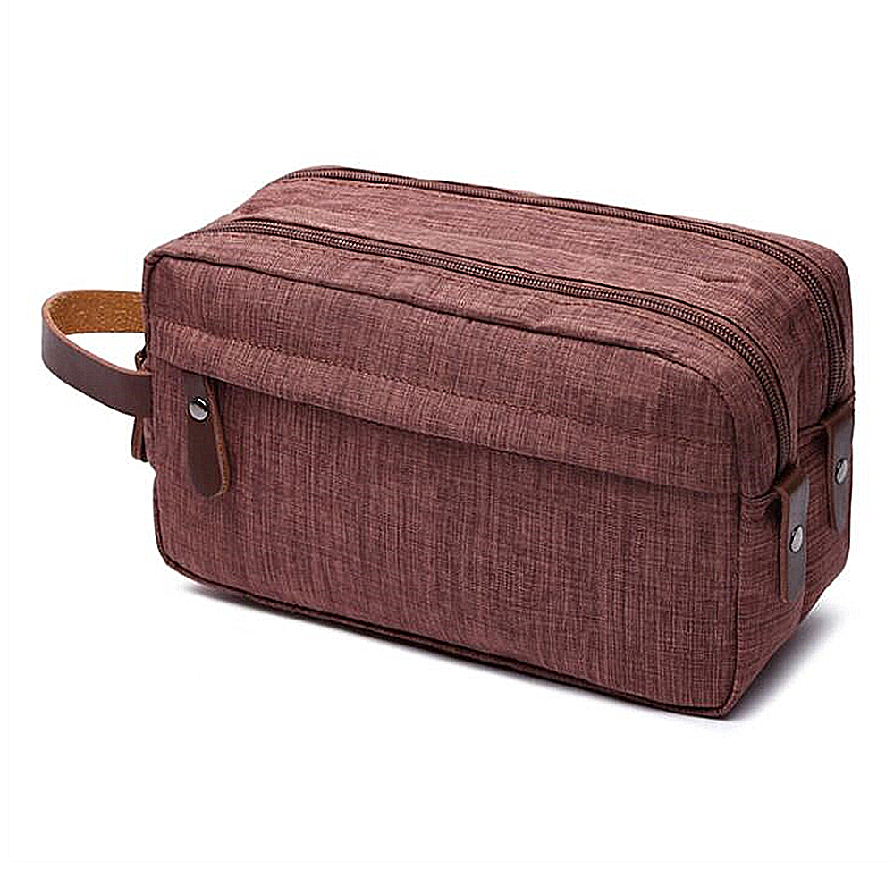 Muka Toiletry Bag for Men, Hanging Travel Dopp Kit, Shaving Bag for Toiletries Accessories-Brown