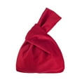 thumbnail image 1 of Muka Velvet Knot Bag, Red Luxury Evening Bag Knot Closure, Wrist Bag Cosmetic Organizer, 1 of 7