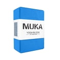 thumbnail image 1 of Muka Yoga Block Blue Stretching & Exercise EVA Foam Blocks Soft Non-Slip Surface for Pilates Meditation, 9x4x6 inch, 1 of 6