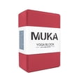thumbnail image 1 of Muka Yoga Block Red Stretching & Exercise EVA Foam Blocks Soft Non-Slip Surface for Pilates Meditation 9x6x4 Inch, 1 of 6