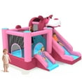 thumbnail image 1 of Mukidy 114''x 114'' x 92.5'' Inflatable Bounce Houses for Kids 3-10 with Blower Double Slide and Ball Pit/Indoor Bouncy House, PVC, Child, Teen, Toddler，Pink, 1 of 9