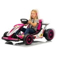 thumbnail image 1 of Mukidy 24V Go Kart Ride on Toys Electric Go Kart for Boys Girls Age 6-12 Years Old, Pink, 1 of 11