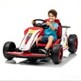 thumbnail image 1 of Mukidy 24V Go Kart Ride on Toys Electric Go Kart for Boys Girls Age 6-12 Years Old, White, 1 of 11