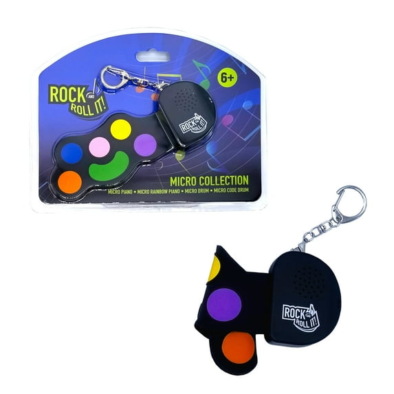 MukikiM Rock and Roll It Micro Color Drum. Play Drums with Your Finger Tips. Key-Chain Design. Fun and Interactive.