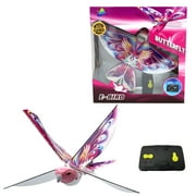 MukikiM eBird Pink Butterfly - جائزة الاختيار المفضل لدى الطفل الإبداعي الفوز بلعبة RC - جهاز التحكم عن بعد Bionic Bird أحدث إصدار 2.4 جيجا هرتز يتميز بشحن USB
