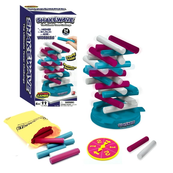 MukikiM ShakeWave- The Ultimate Stacking Game Challenge. Stack Rollers Higher As Possible on Rotating Base Without Making It Collapse! Hand-Eye Coordination.