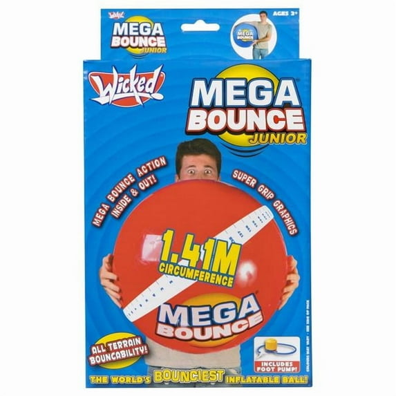 Wicked Mega Bounce Junior - The World's Bounciest Inflatable Ball! Fun Outdoor Activity. Great Interaction Kids to Adults.