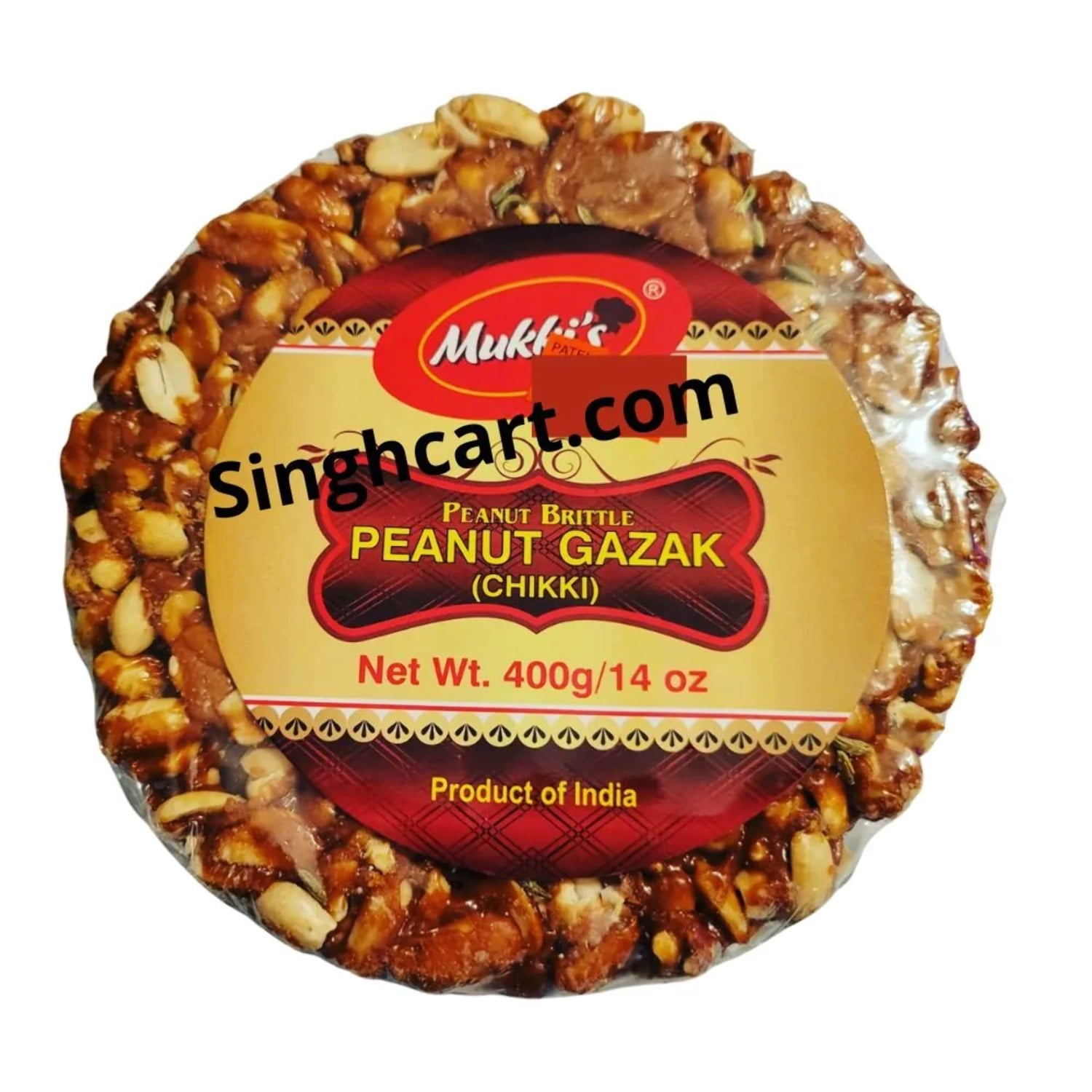 【内祝い】 Gazak Peanut Mukkis Chikki Food Indian 400g, Gachak Gud スナック菓子