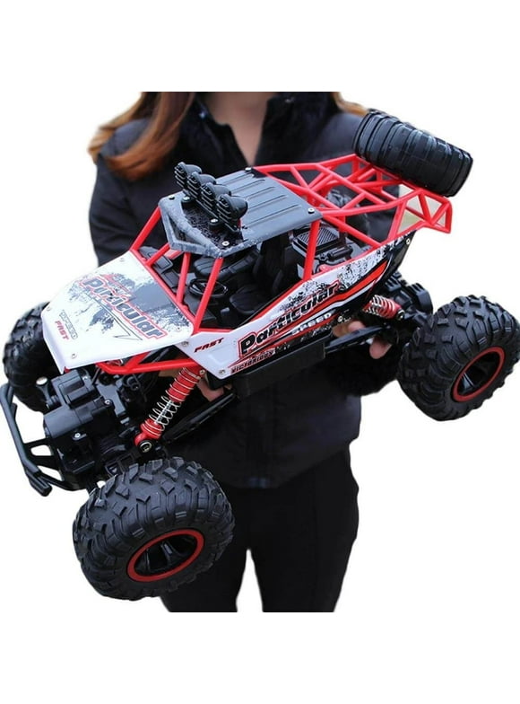 Mukola Large Remote Control Truck 1:12 4WD Rock Crawler Waterproof Remote Control Cars 2.4G Off-Road Climbing Cars with 2 Pack Batteries Vehicle Toy Xmas Gift for Boys