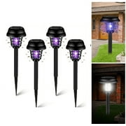 Mukola 4 Pcs Solar Bug Zapper Waterproof Outdoor Mosquito Zapper Mosquito Killer and Lighting Mosquito Repellent Lamp for Indoor Outdoor Use Garden Patio
