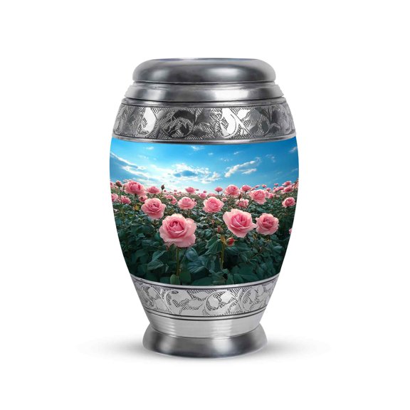 Muktive Rose Urns for Ashes Adult Female - Keepsakes Urns for Ashes - Decorative Blue Small Urn for Mother - 3 Inch Memorial Urn for Cremation Remains