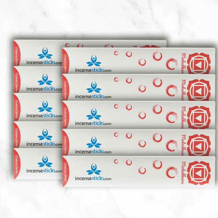 Muladhara Incense 8" 12 Sticks -10 Packs - 12 Incense Sticks per Pack | Patchouli based Concoction