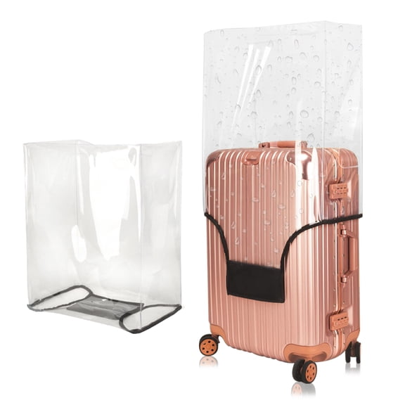 Mulaibdin Clear PVC Luggage Cover, Waterproof Luggage Cover for Suitcase TSA Approved, Dustproof Luggage Cover Protector, Waterproof Carry on Luggage Cover, Luggage Protection Covers (28 inch)