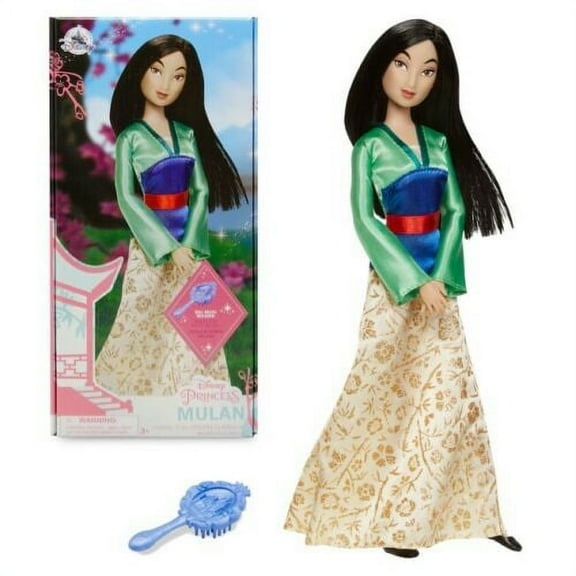 Mulan Classic Princess 11.5 Doll with Brush Hairbrush Figure Boxed Holiday Gift