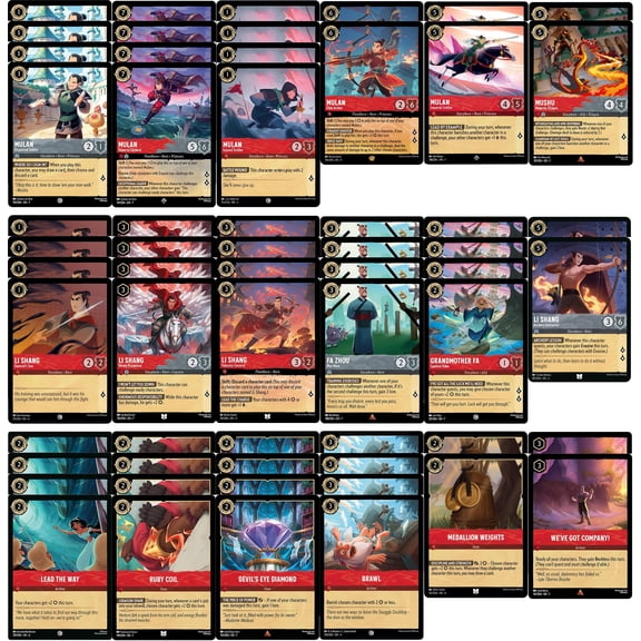Mulan Disney Lorcana Deck - Custom Built - Powerful - 60 Card!!!