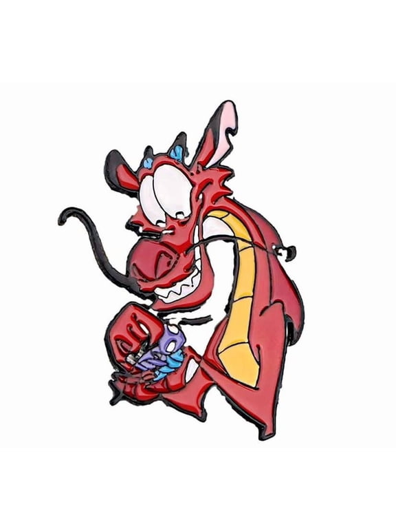Mulan Dragon Mushu Character 1.25 Inches Tall Enamel Metal Pin