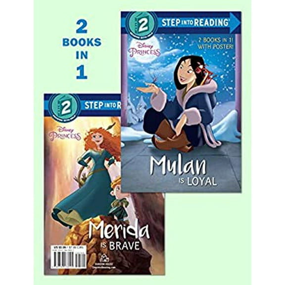 Pre-Owned Mulan Is Loyal/Merida Is Brave (Disney Princess) (Step Into Reading) Paperback