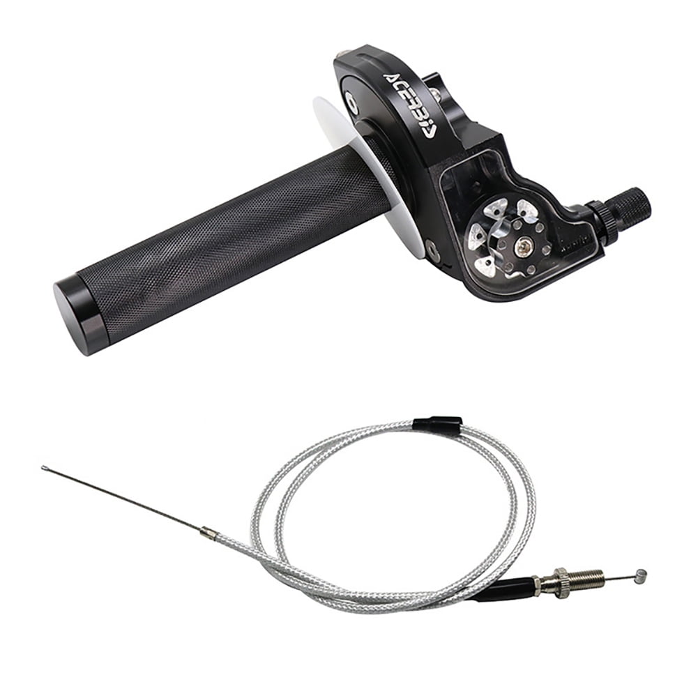 Mulanimo Cnc Aluminum Acerbs Throttle Grip Quick Twister + Throttle Cable Dirt Bike Motorcycle