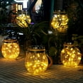 thumbnail image 1 of Mulanimo LED Solar Night Light, Crack Ball Glass Jar Wishing String Lamp, Indoor Outdoor Decor String Light, 1 of 7