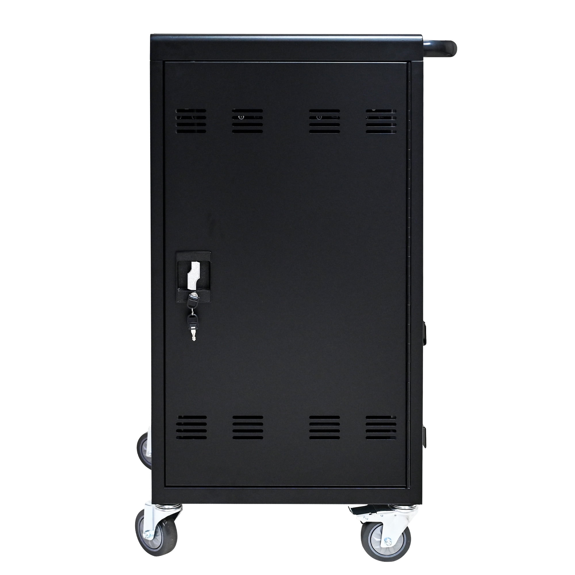 Mulanimo Laptop Cart, Laptop Rolling Cart with Lock & Key, 2 Locking