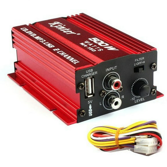 Mulanimo Ma150 500W Car Motorcycle 12V 2Ch 2 Channel Audio Amp Amplifier Subwoofer